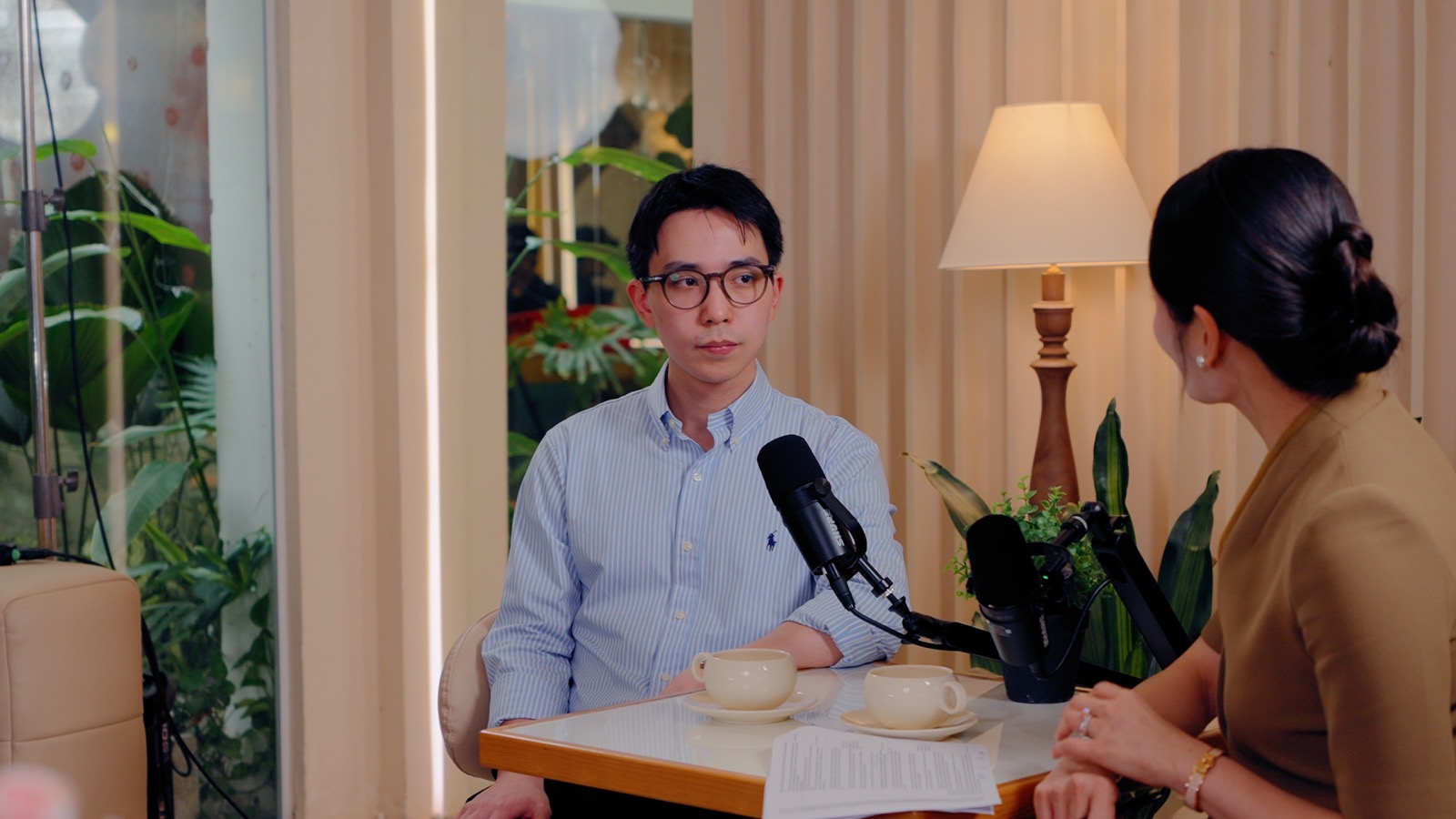 Nam Anh trong một buổi trò chuyện trực tiếp